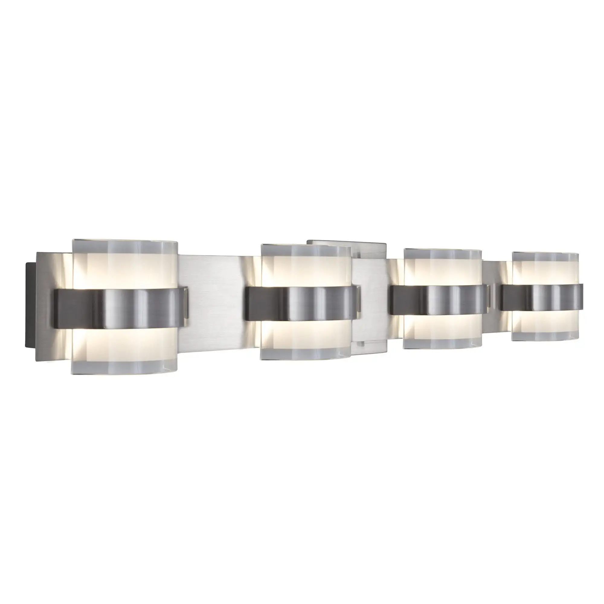 Restraint LED 4-light Bath Fixture - Silver