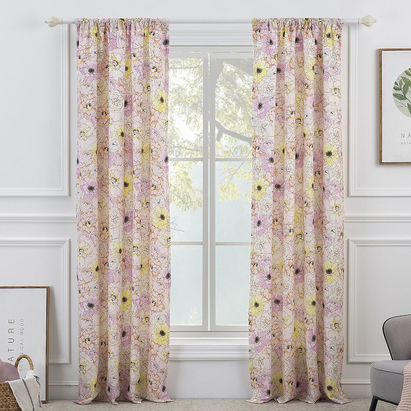 Greenland Home Fashions 2-pack Misty Bloom Window Curtain Set