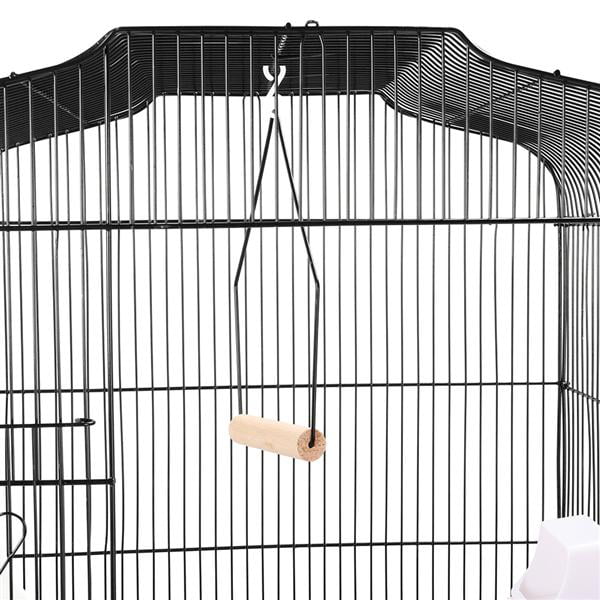 Yaheetech Large Metal Bird Cage Budgie Parrot Canary Cockatiel 18x14x36’’ Black