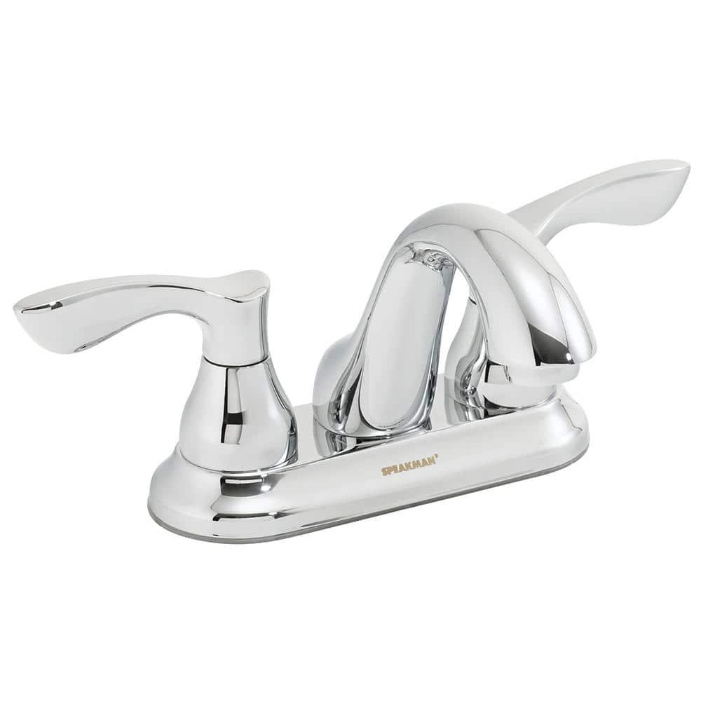 Speakman Chelsea 4 in Centerset DoubleHandle Bathroom Faucet with Drain Assembly in Polished Chrome