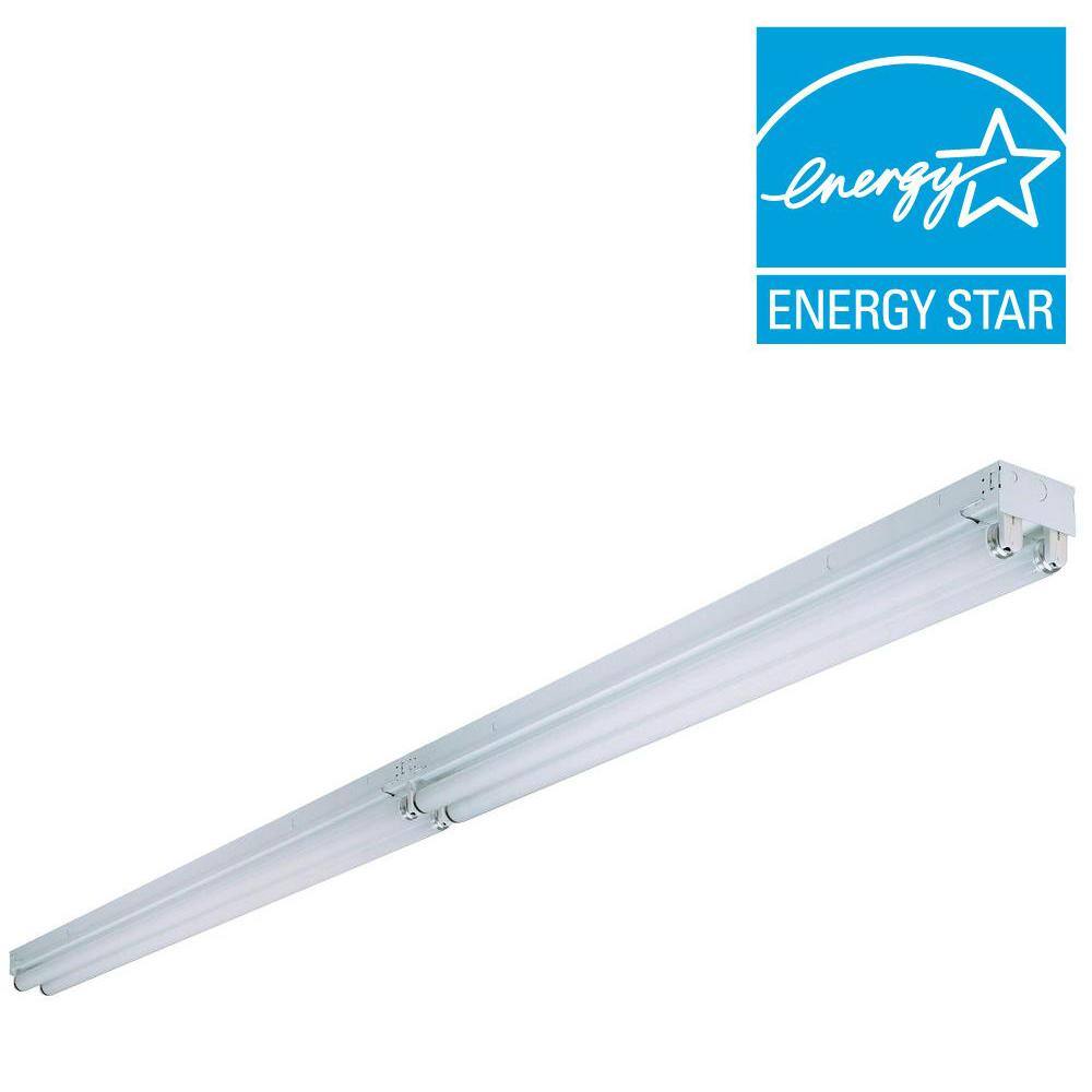 Lithonia Lighting Tandem 4-Light White Fluorescent Electronic Ceiling Strip Flushmount TC 2 32 120 14 GESB