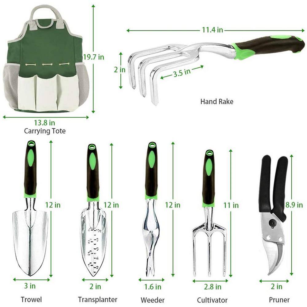 83-Piece Heavy-Duty Aluminum Hand Garden Tool Set Succulent Tool Set (Green) Garden Tool Set B07SKV41SG