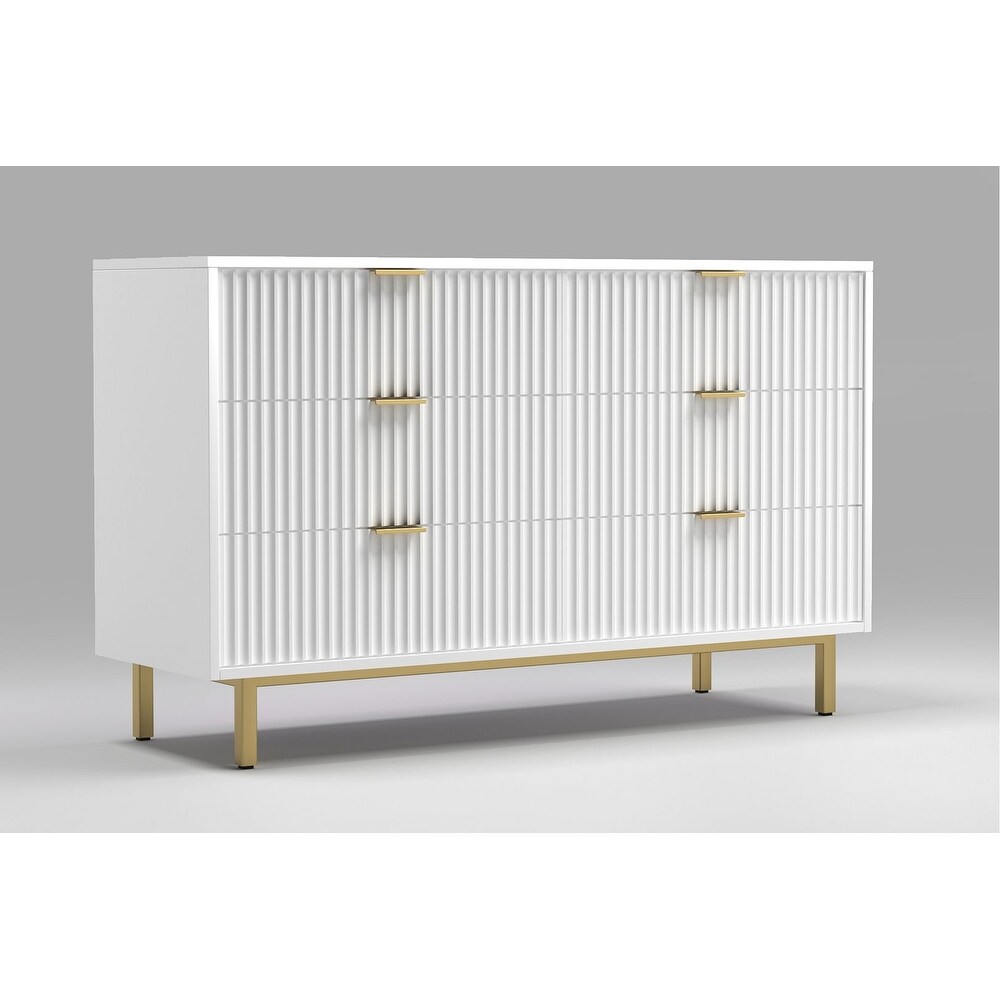 Origins by Alpine Casey 6 Drawer Dresser in White