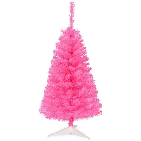 36 Inch Unlit Artificial Christmas Halloween Mini Tree with Plastic Stand