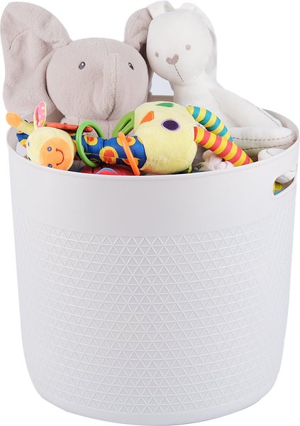 HANAMYA Storage Organizer Cat and Dog Storage Basket， Off White