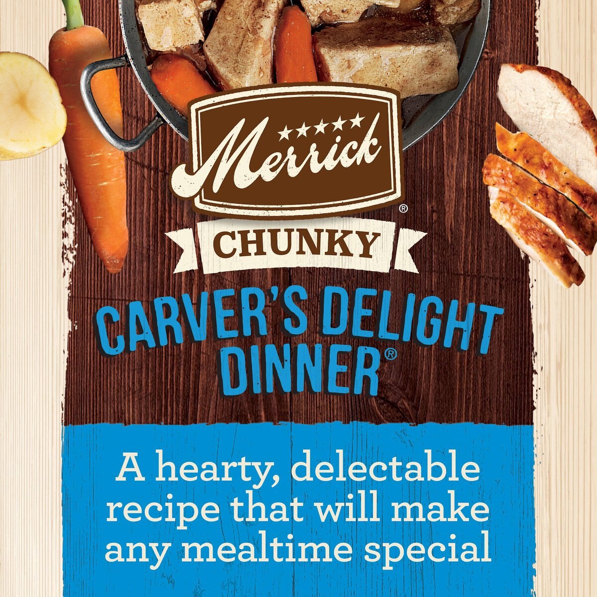 Merrick Chunky Grain-Free Carver's Delight Dinner Canned Dog Food