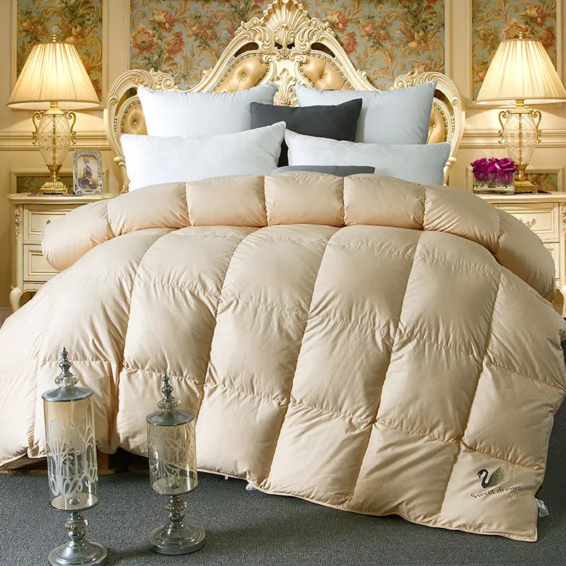 Bahiya Square Quilted Cotton Goose Down Filling Comforter