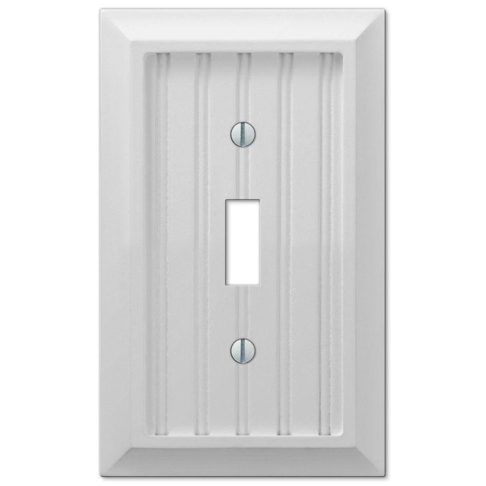 Hampton Bay Cottage 1 Gang Toggle Composite Wall Plate - White 279TWHB