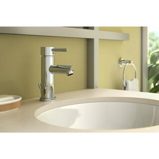 Symmons Modern Single Hole Single-Handle Bathroom Faucet with Drain Assembly in Chrome SLS-3512-1.0