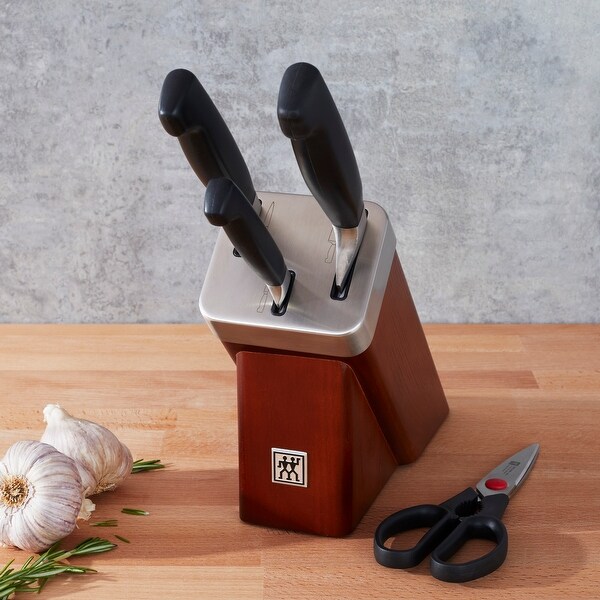 ZWILLING Four Star 5-pc Compact Self-Sharpening Knife Block Set