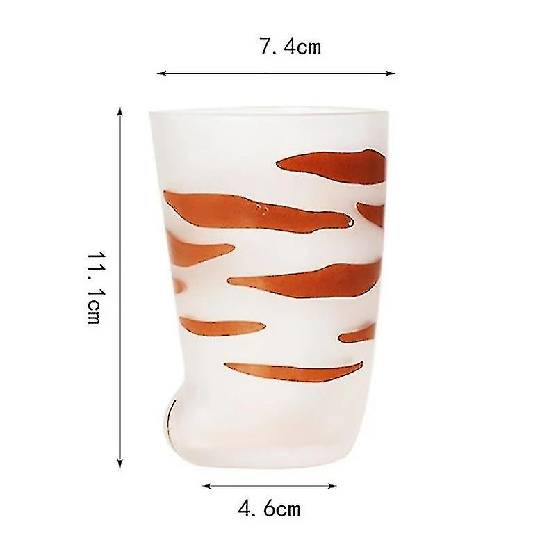 3pcs Cat Paw Cup 300ml Milk Glass Cup Cute Cat Foot Claw Print Mug For Coffee Kids Couples Household