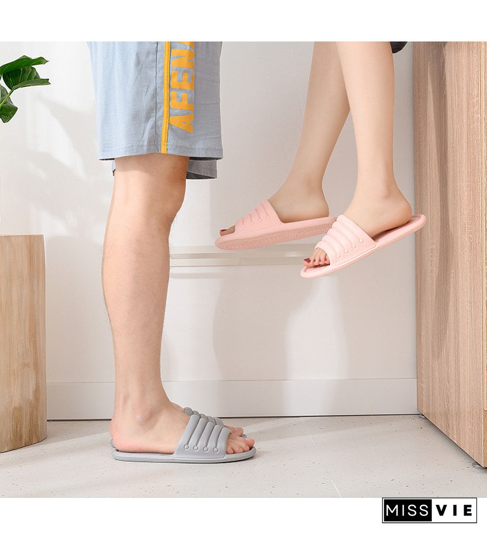 Fashion House Slippers EVA Soft Sole Slide Sandals Men Women Indoor Comfortable Non-slip Home Shower Slippers