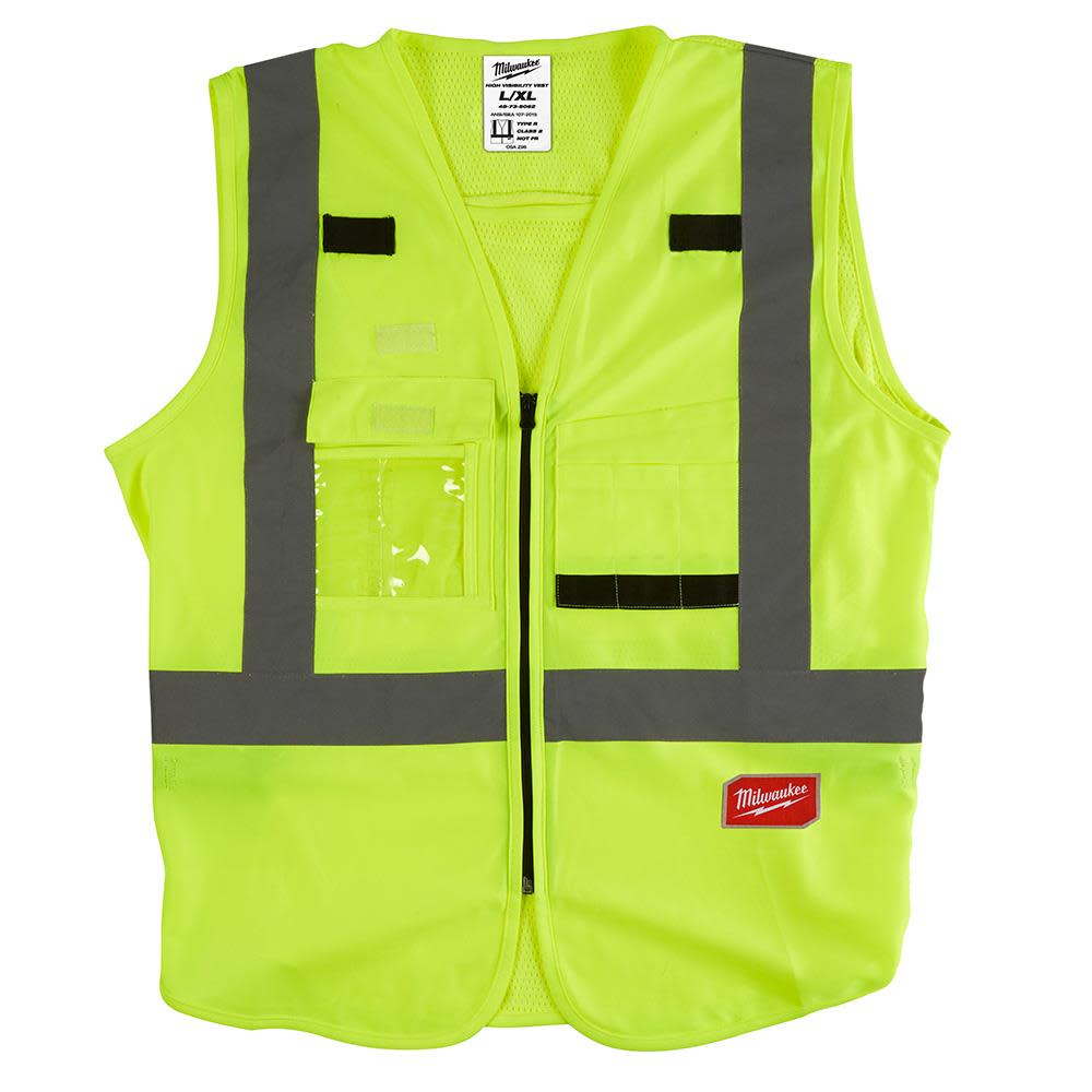 Milwaukee High Visibility Yellow Safety Vest 2X/3X CSA