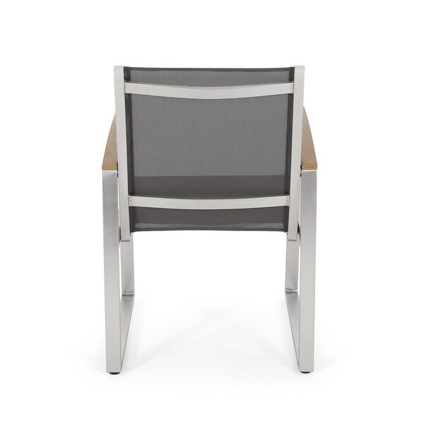 Glasgow Outdoor 2 Seater Aluminum and Mesh Chat Set by Christopher Knight Home