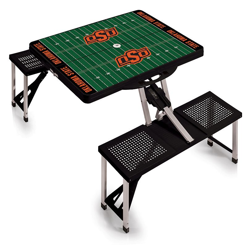 Picnic Time Oklahoma State Cowboys Picnic Table Portable Folding Table with Seats