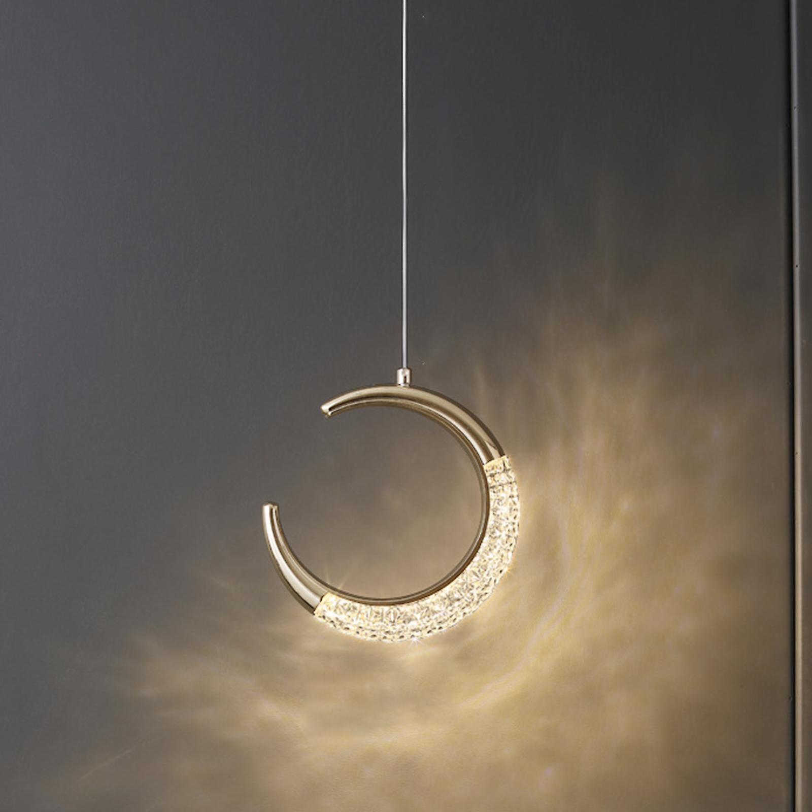 3x Led Moon Pendant Light Modern Black Ceiling Hanging Lighting Led Light For Living Room， Bedroom， Hallway， Dining Room