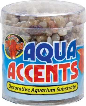 Zoo Med Aqua Accents Light River Pebbles Decorative Substrate， 0.5-lb bag