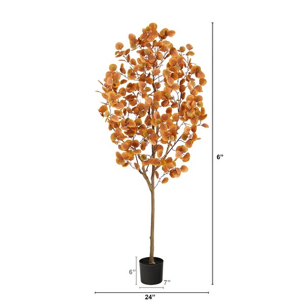 6' Autumn Eucalyptus Artificial Tree