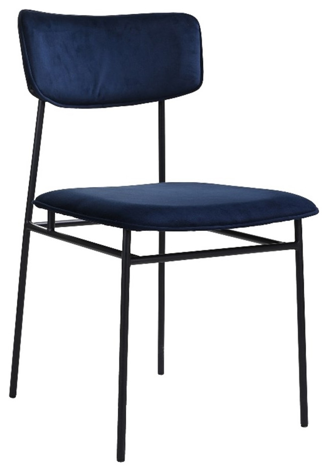 Sailor Dining Chair Blue   Set Of Two   Midcentury   Dining Chairs   by Homesquare  Houzz