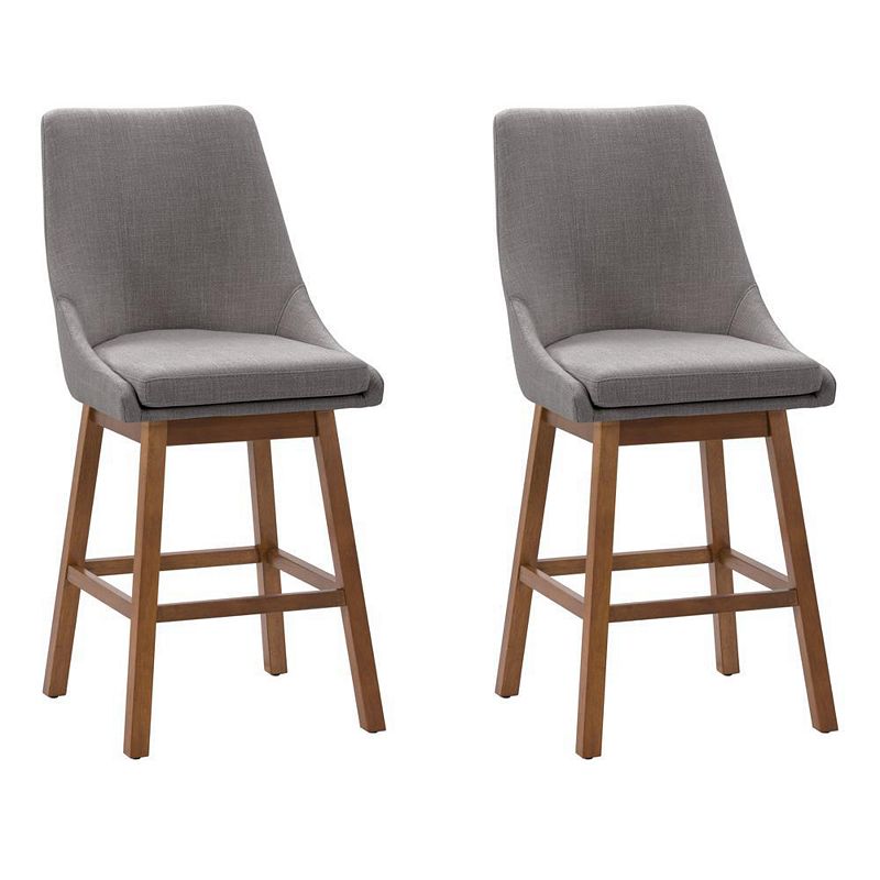 CorLiving Boston Formed Back Fabric Barstool Set of 2