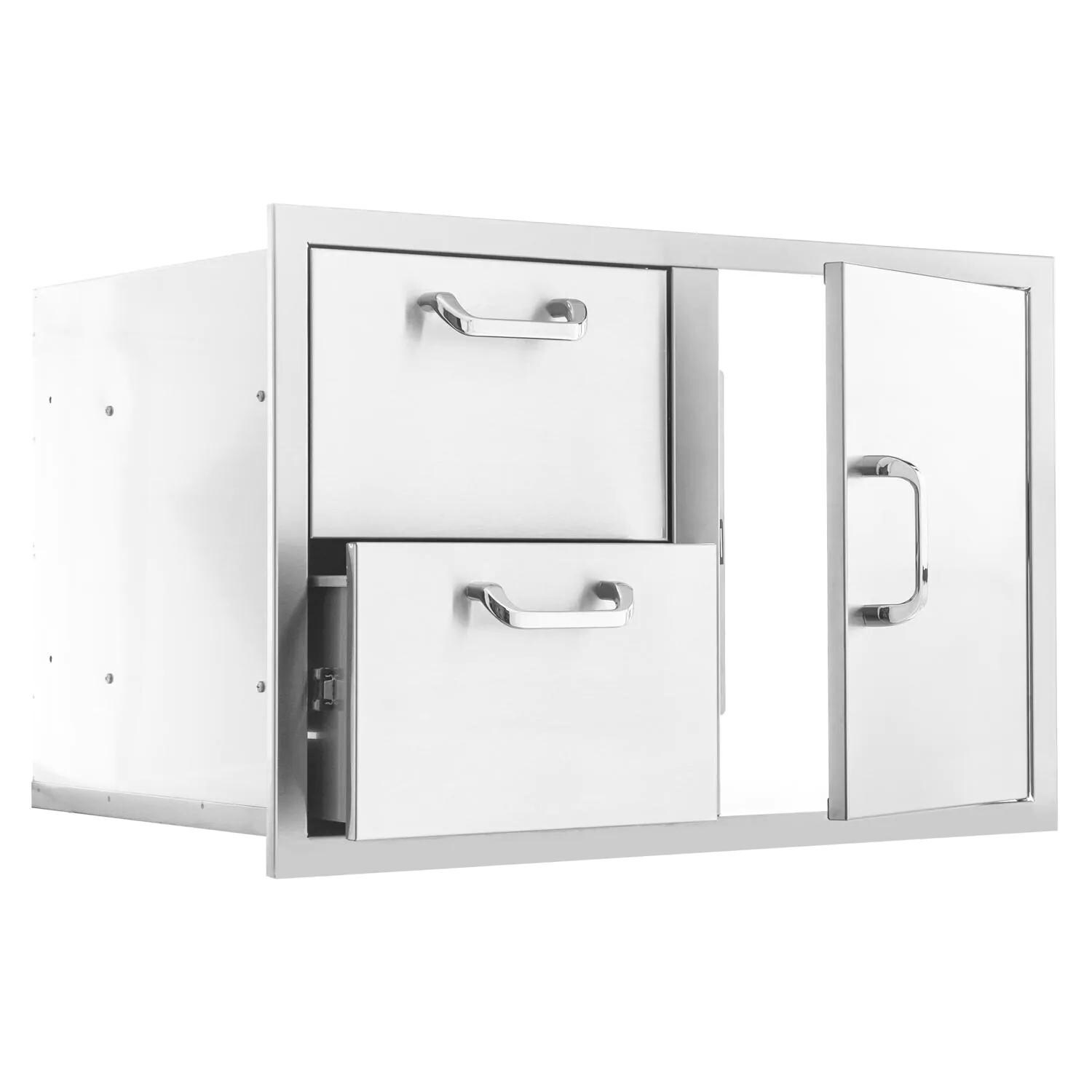 32-in Stainless Steel Access Door/Dbl Drawer Combo