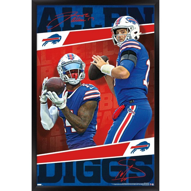 Trends International Nfl Buffalo Bills Josh Allen And Stefon Diggs 21 Framed Wall Poster Prints