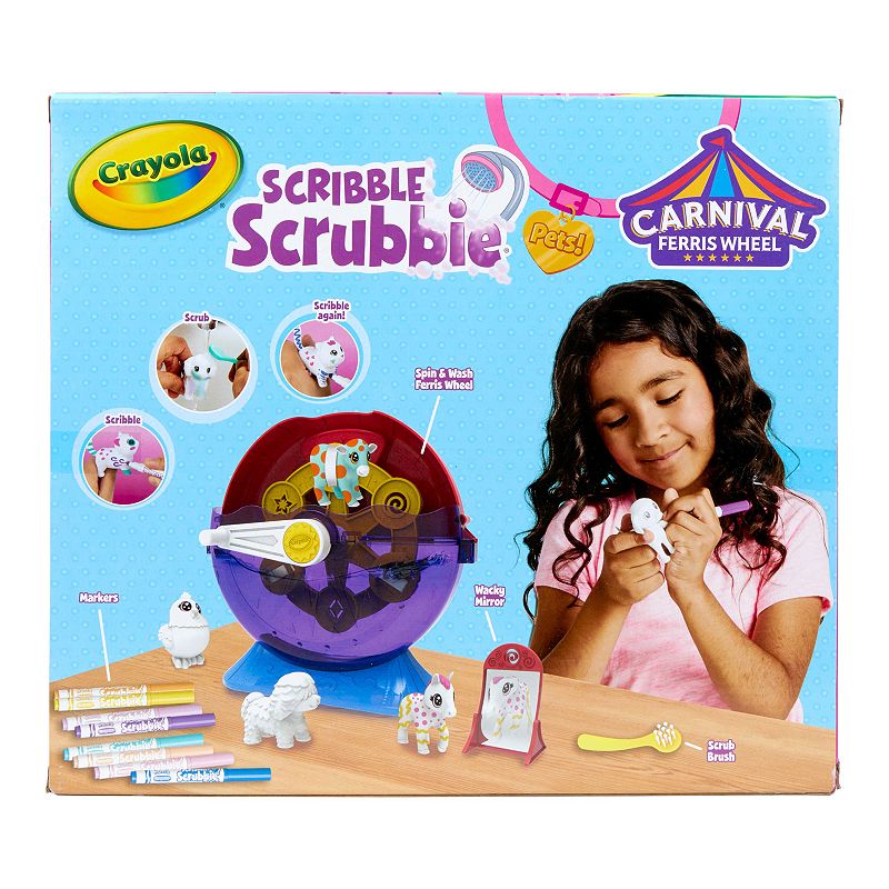 Crayola Scribble Scrubbie Pets Spin and Wash Carnival Playset