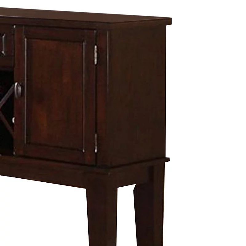 Warm and Contemporary Server， Brown