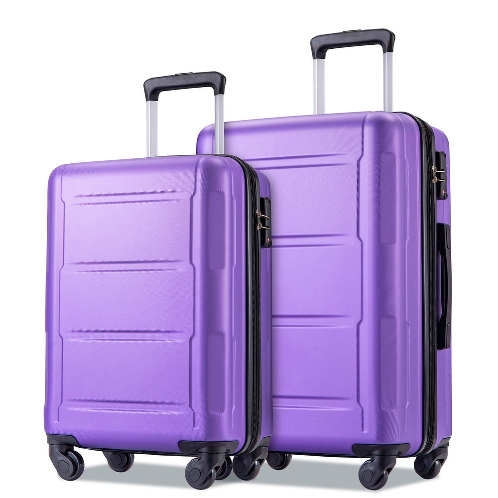 2pcs Durable Luggage Sets with Spinner Wheels and TSA Lock 20inch+24inch