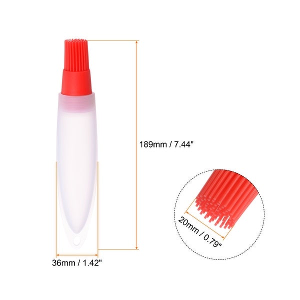 2pcs Silicone Oil Bottle Brush Tip Tail for Barbecue Cooking Baking， Red