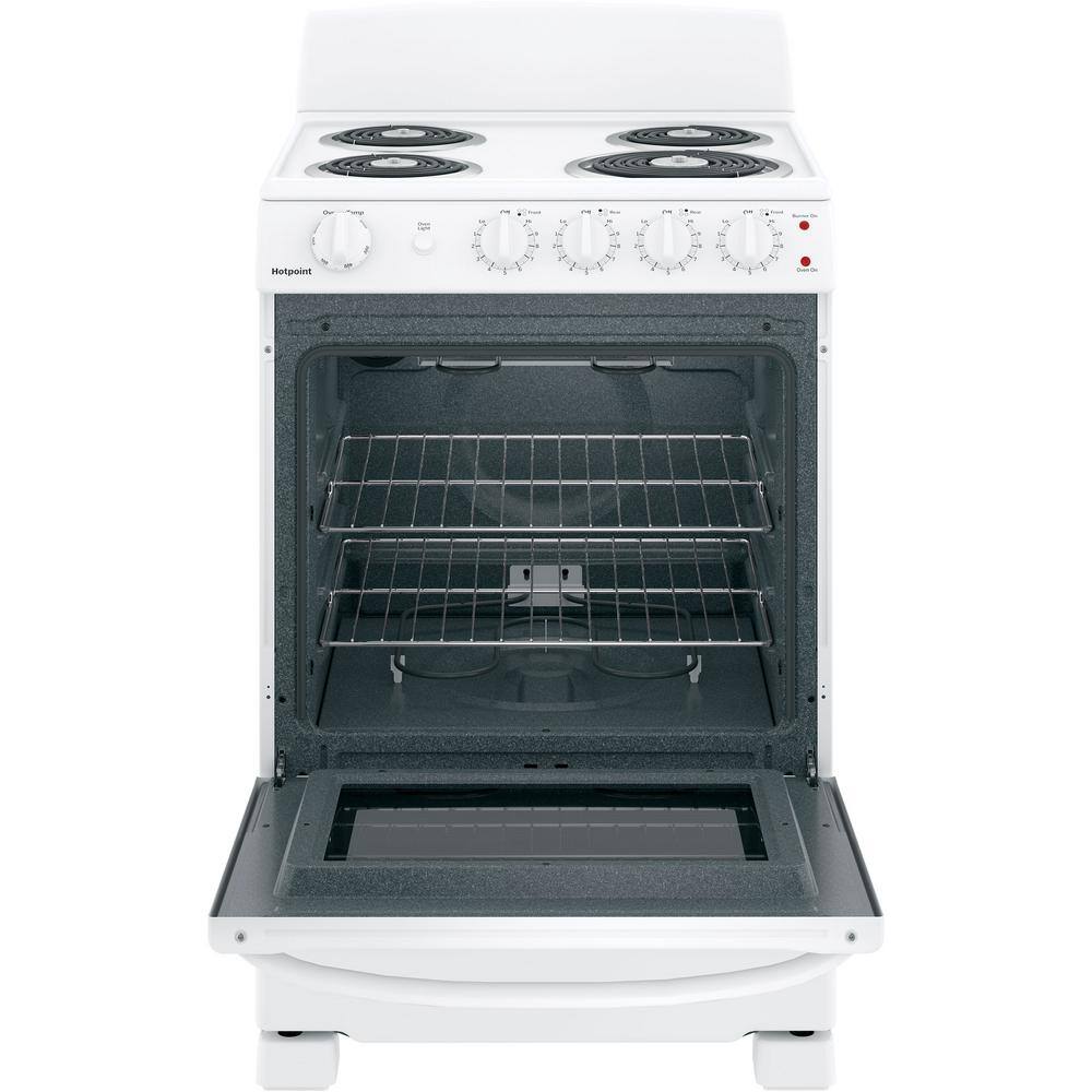 Hotpoint 24 in. 2.9 cu. ft. Electric Range Oven in White RAS240DMWW