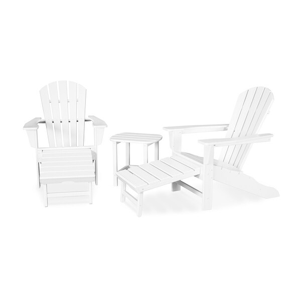 POLYWOOD Palm Coast Ultimate Adirondack Chair 3piece Set