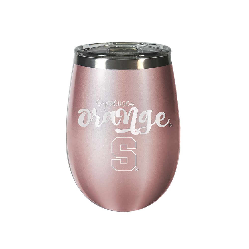 Syracuse Orange Rose Gold Finish Wine Tumbler