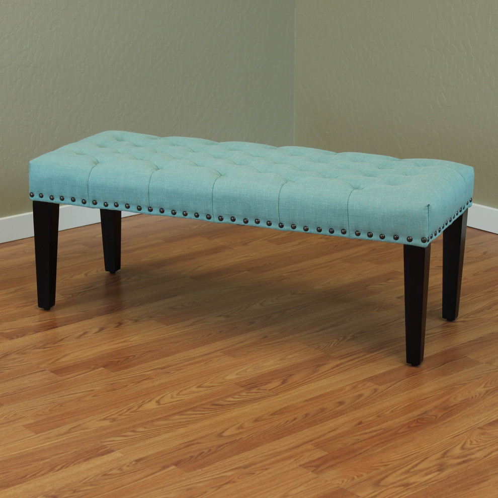 Sopri Upholstered Bench   Transitional   Upholstered Benches   by Monsoon Pacific  Houzz