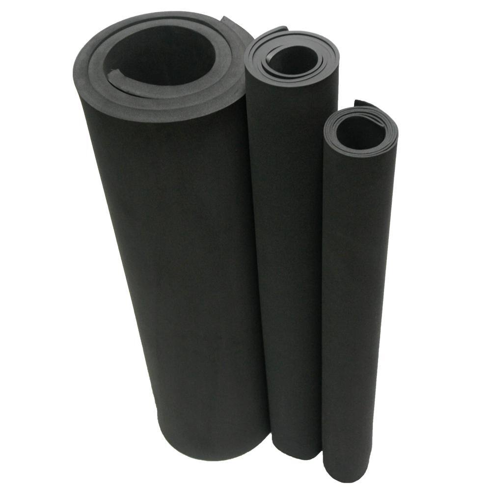 Rubber-Cal Closed Cell Sponge Rubber EPDM 18 in. x 39 in. x 78 in. Black Foam Rubber Sheet 02-129-0125