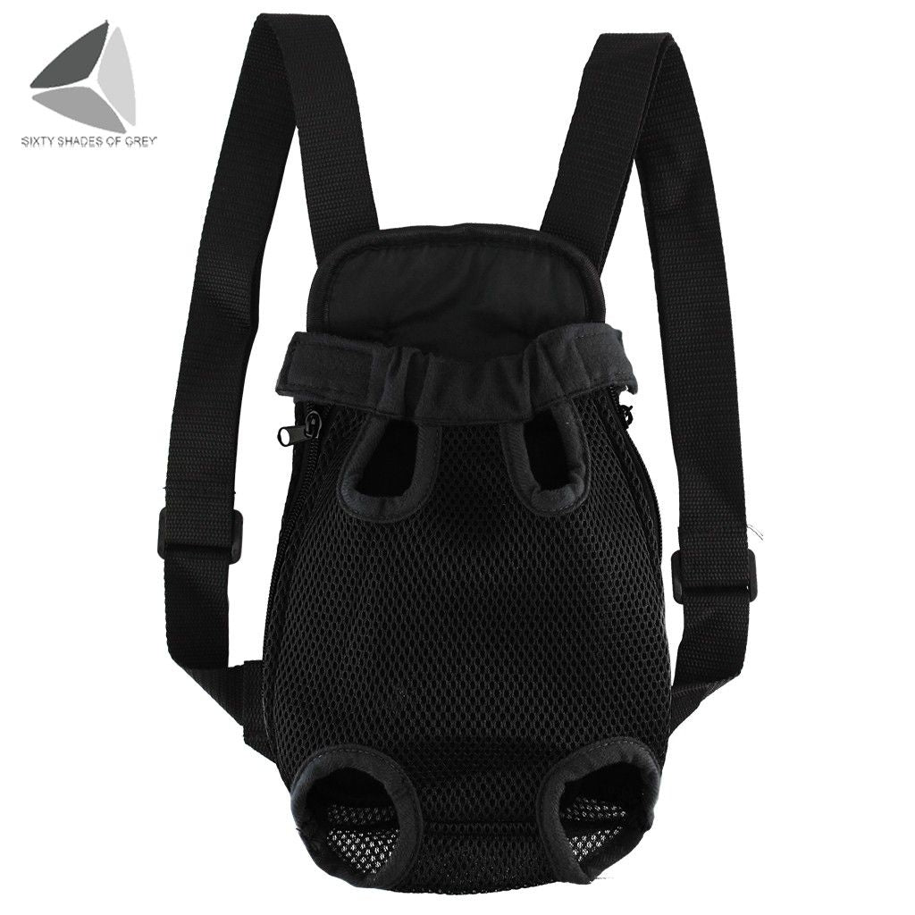 Sixtyshades Pet Carrier Backpack Front Pack Dog Cat Carrier Travel Bag Legs Out Easy-Fit for Small Medium Pets Outdoor Traveling