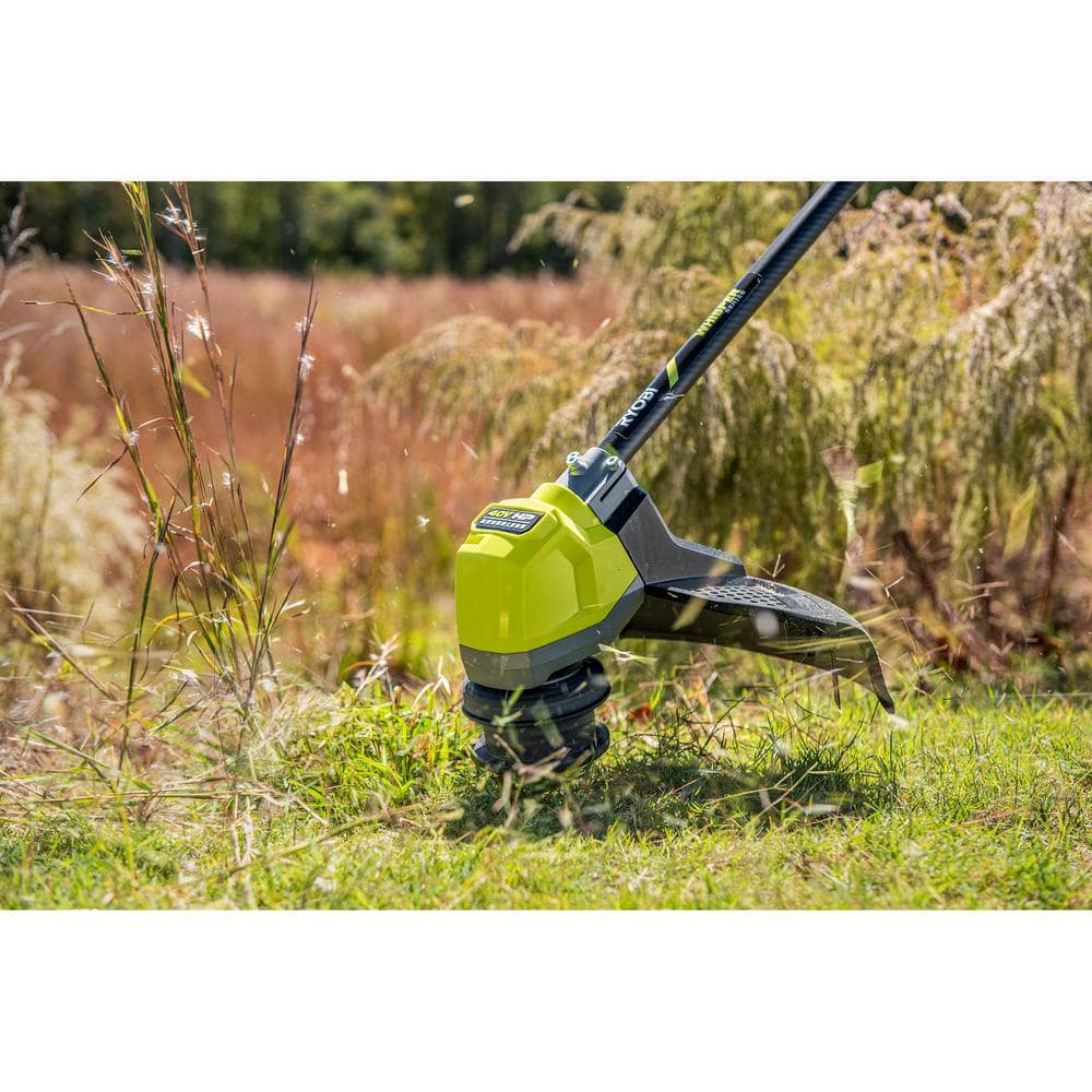 RYOBI 40V HP Brushless Whisper Series 17 in. Cordless Battery Carbon Fiber Shaft String Trimmer w/ 6.0 Ah Battery & Charger RY402110