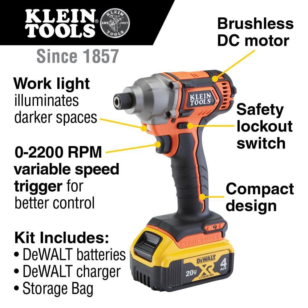 Klein Tools Compact Impact Driver Kit BAT20CD1 from Klein Tools