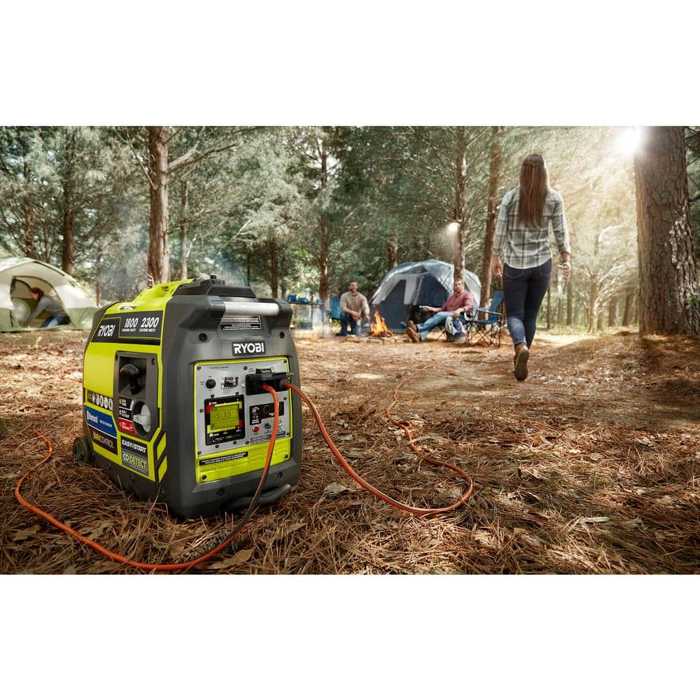 💥RYOBI 2,300-Watt Recoil Start Bluetooth Super Quiet Gasoline Powered Digital Inverter Generator with CO Shutdown Sensor RYi2322