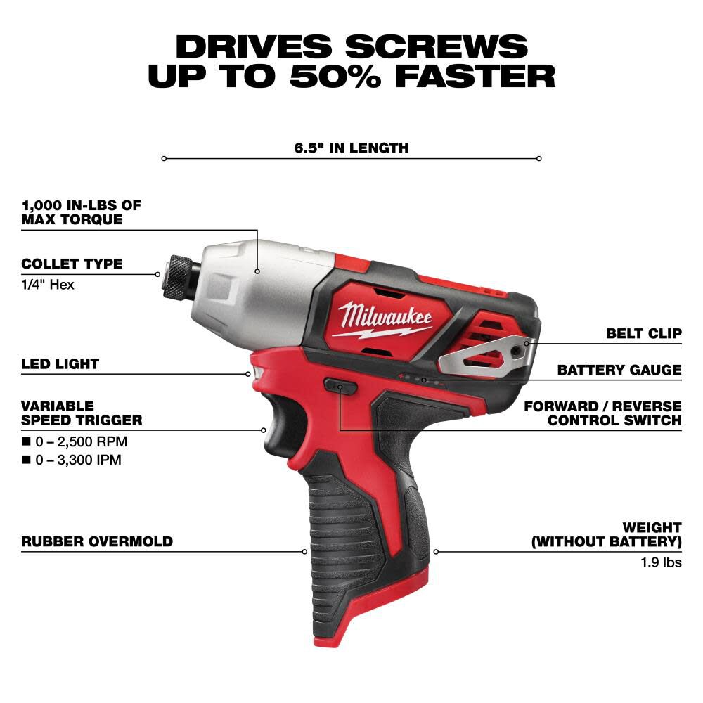 Milwaukee M12 Drill/Impact Combo Kit 2494-22 from Milwaukee