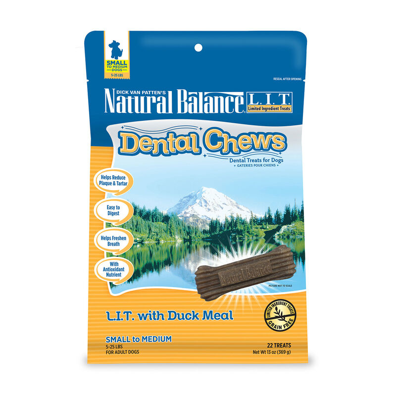 L.I.T. With Duck Meal Dental Chew Small Breed Dog Treats 13oz