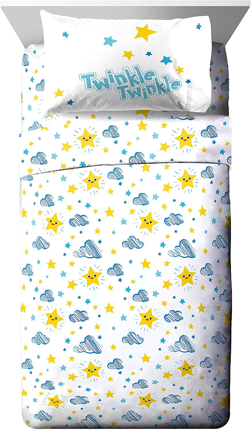 Cocomelon JJ Little Star Blue Full 7 Piece Kids Bed Set