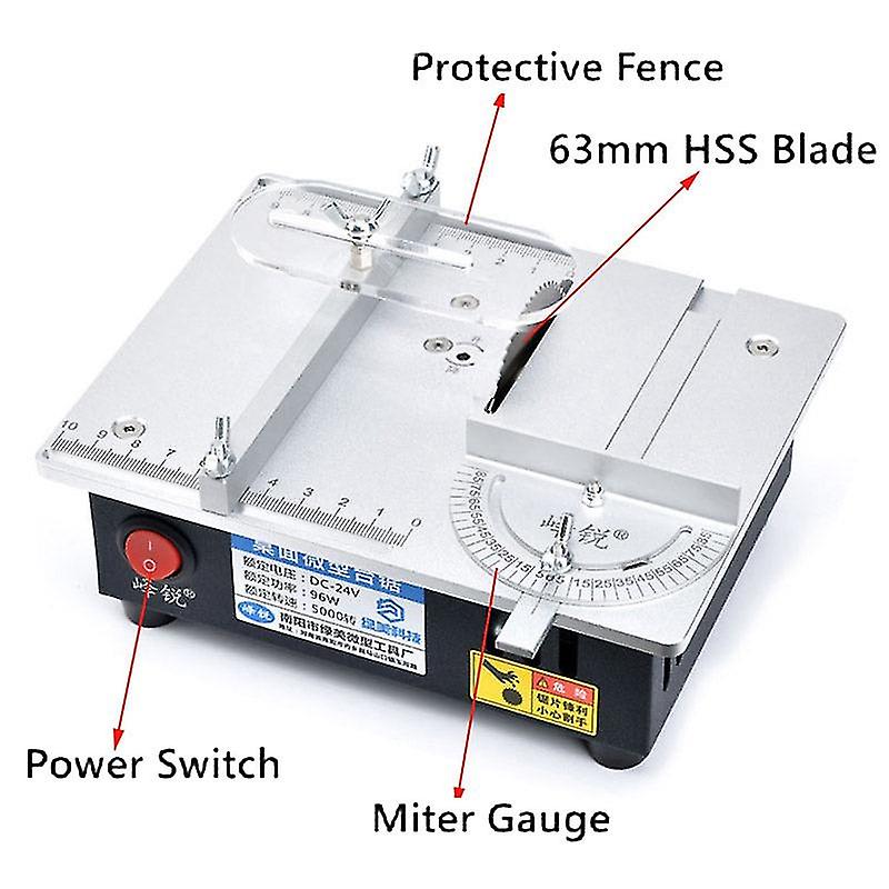 S3 Mini Table Saw Woodworking Electric Small Bench Saw Handmade Diy Hobby Model Crafts Cutting Tool 775 Motor 96w 63mm