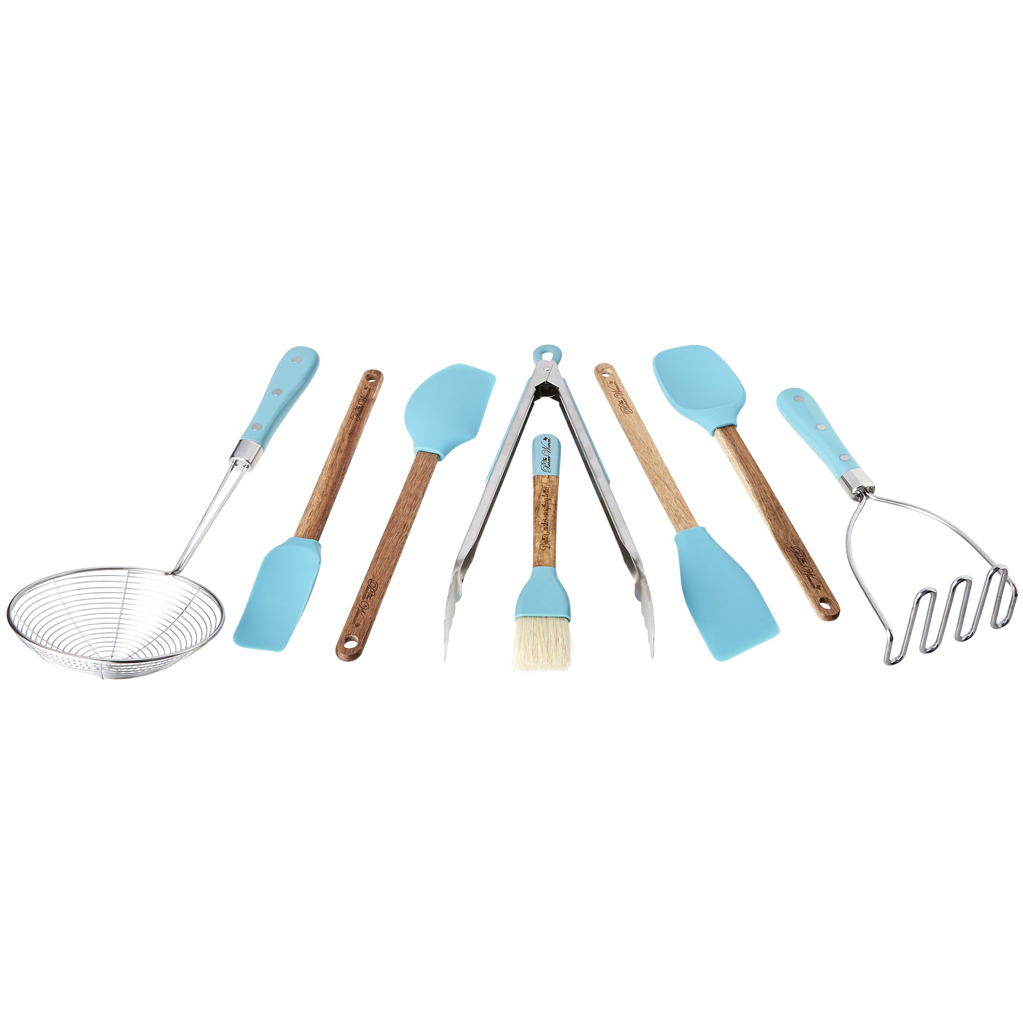 The Pioneer Woman Frontier Collection 8-Piece Kitchen Tool and Utensil Set, Teal