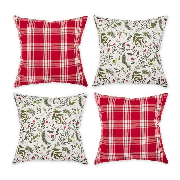 Assorted Holiday Square Throw Pillow Covers Design Imports