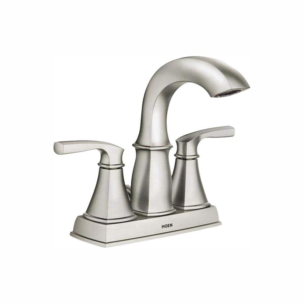 MOEN Hensley 4 in Centerset 2Handle Bathroom Faucet in Spot Resist Brushed Nickel