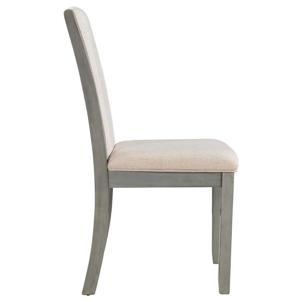 Upholstered Tufted Armless Dining Chair Set of 4