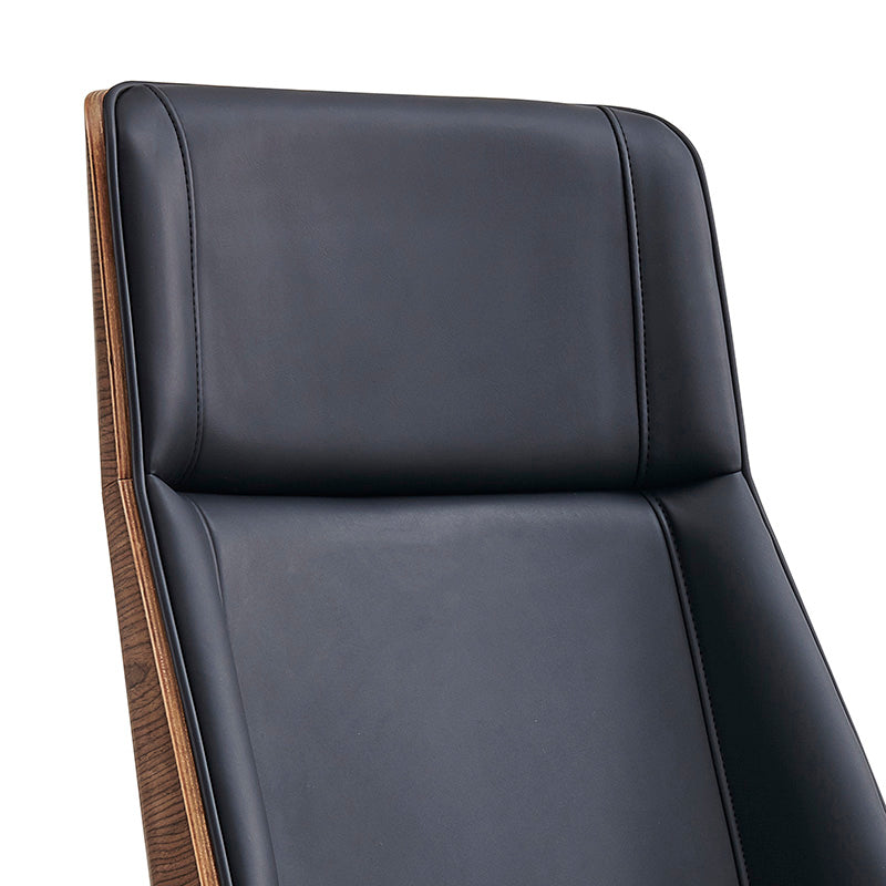 TYLER High Back Office Chair - Walnut & Black