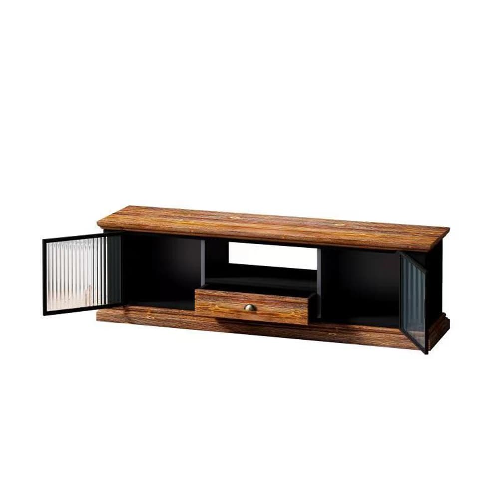 Modern Design TV stand with 2 Storage Cabinets and Drawer