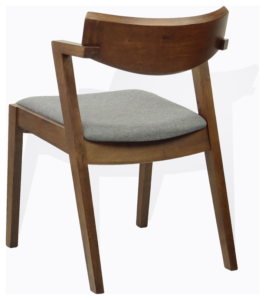 Modern Armchairs  Solid Wood  Medium Brown   Midcentury   Dining Chairs   by RattanUSA  Houzz